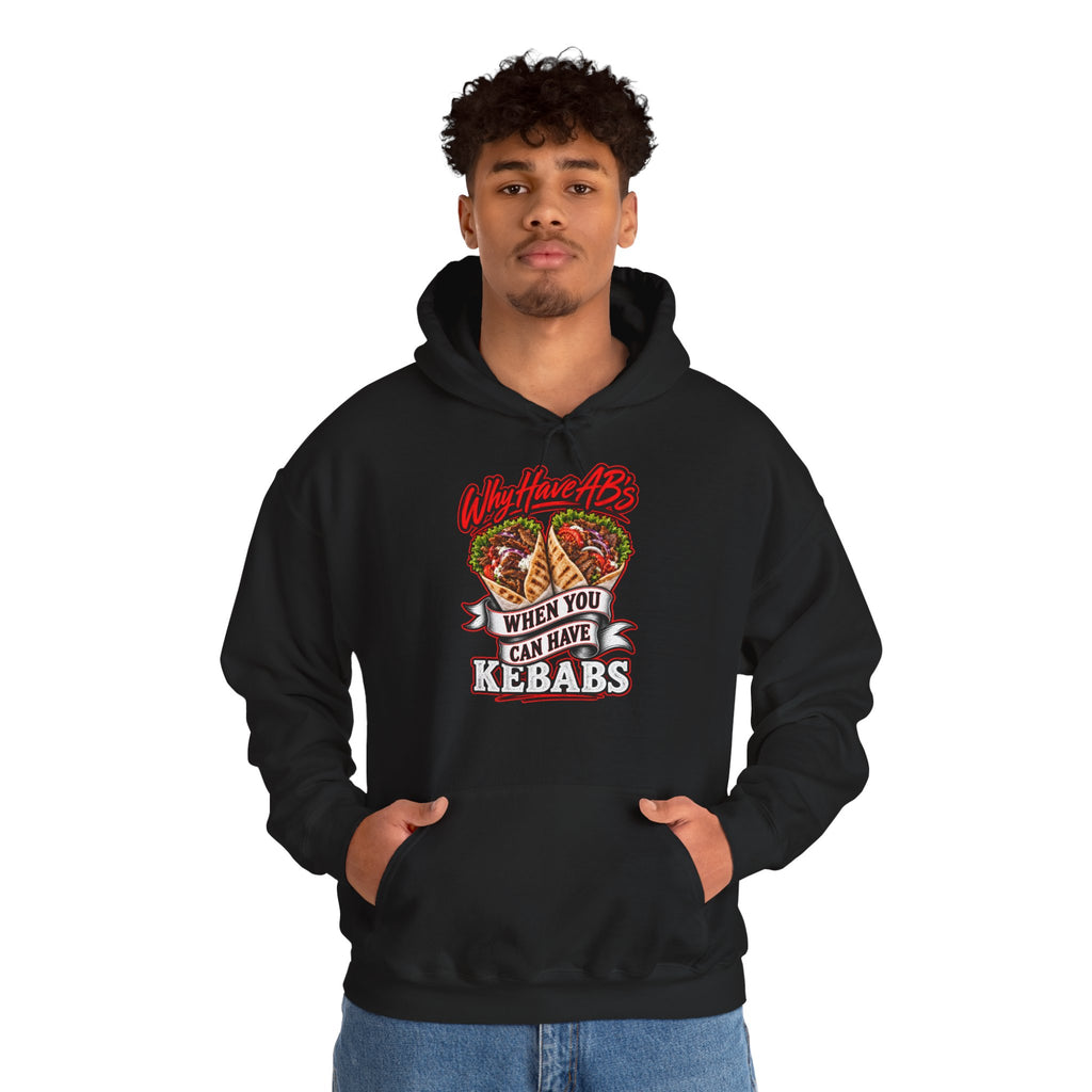 Epping Kebab Hoodie – 'Why Have Abs When You Can Have Kebabs' Funny Foodie Sweatshirt