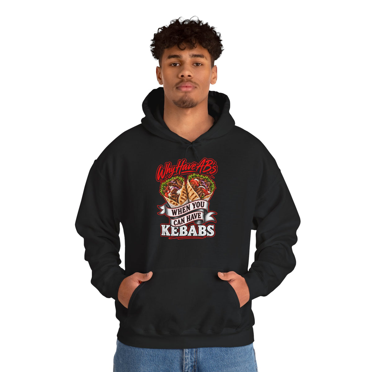 Epping Kebab Hoodie – 'Why Have Abs When You Can Have Kebabs' Funny Foodie Sweatshirt