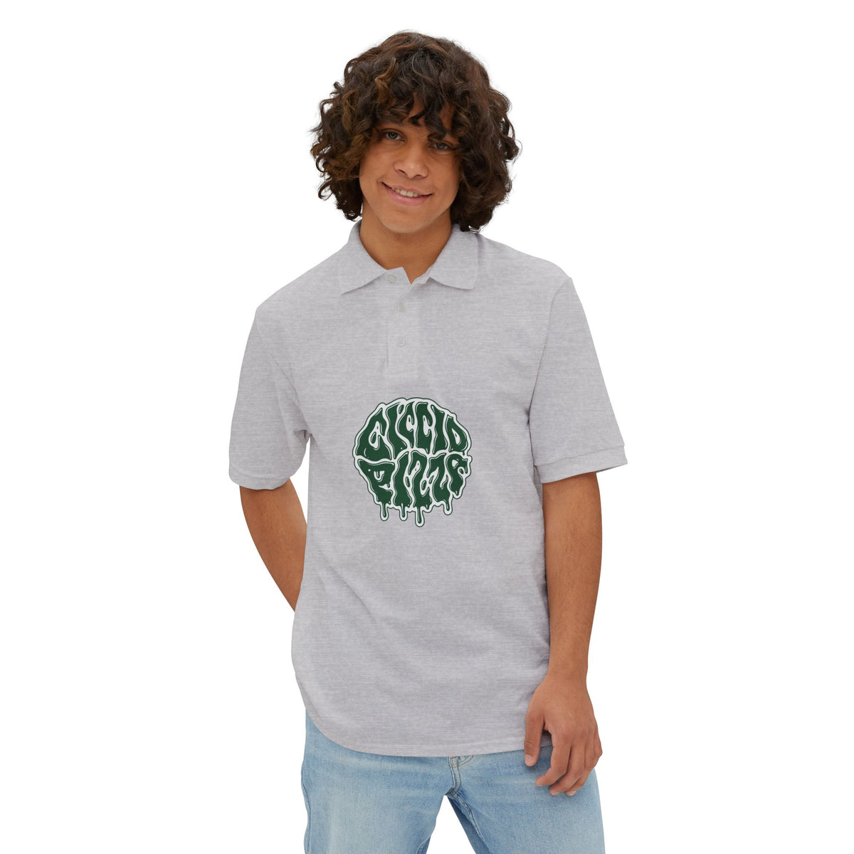 Ciccio Pizza 2 Drip Logo Polo — Men's Short-Sleeve Collared Shirt