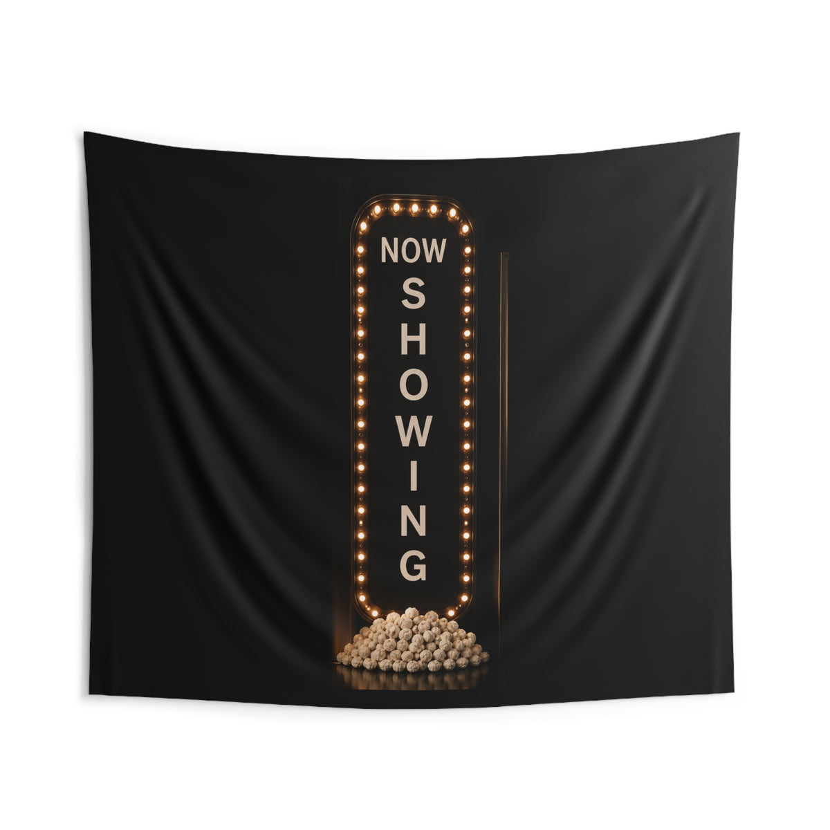 Movie Night Tapestry — "Now Showing" Marquee Wall Decor