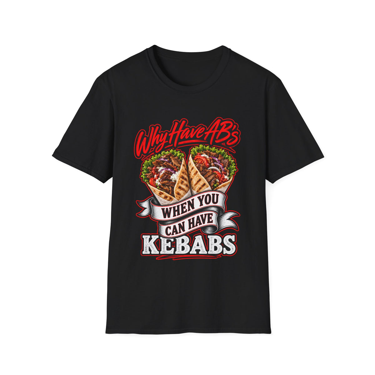 Epping Kebab T-Shirt — "Why Have Abs When You Can Have Tacos" Funny Taco Graphic Tee