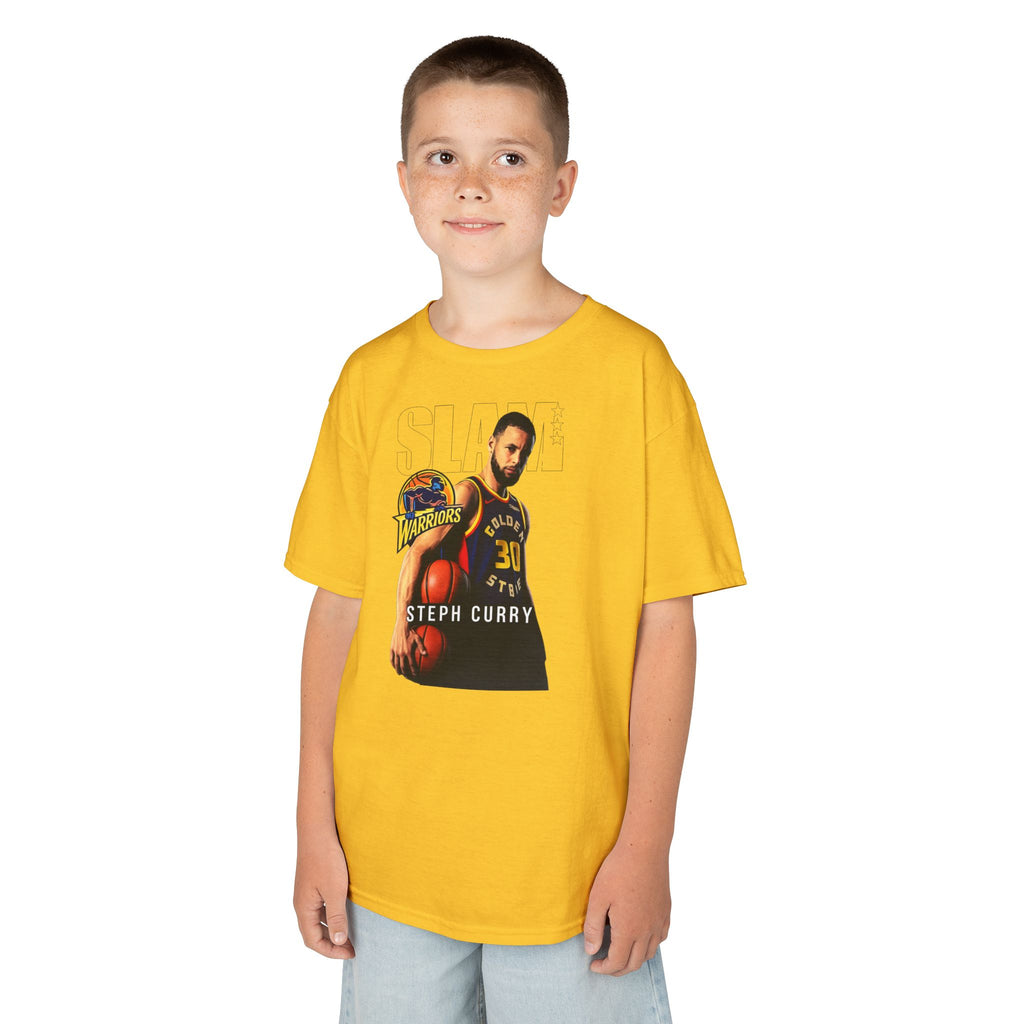Kids Sports Jersey Tee — 'Steph Curry' Inspired Basketball Shirt with Custom Back Number