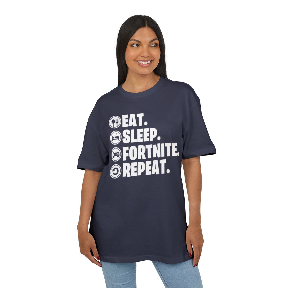 ‘Eat.Sleep.Repeat.’- Oversized Tshirt