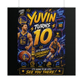 Golden State Warriors Birthday Poster — “YUVIN Turns 10” Rolled Sports Poster