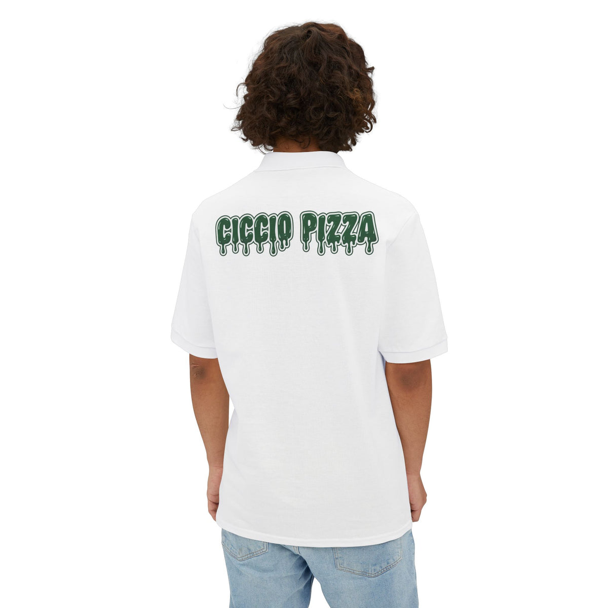 Ciccio Pizza 2 Drip Logo Polo — Men's Short-Sleeve Collared Shirt