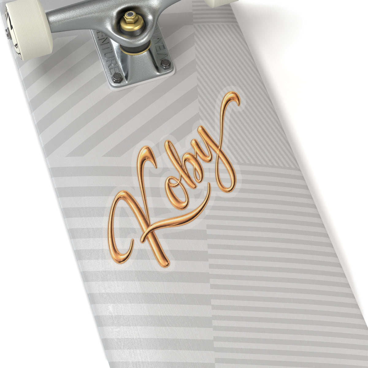 Gold Script 'Loby' Kiss-Cut Sticker — Metallic Handwritten Name Decal