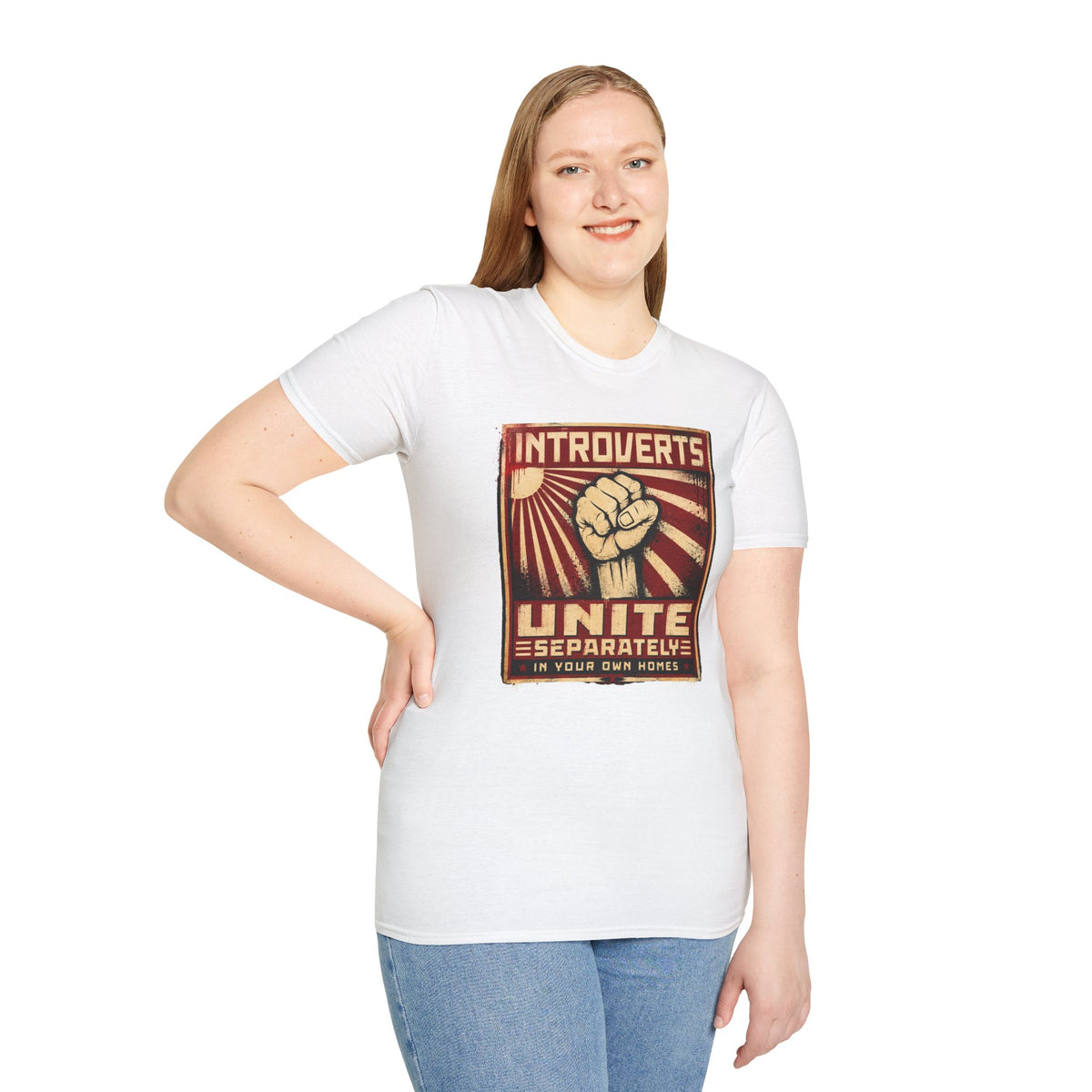 Introverts Unite Separately T-Shirt — Funny Introvert Shirt ("In Your Own Homes")