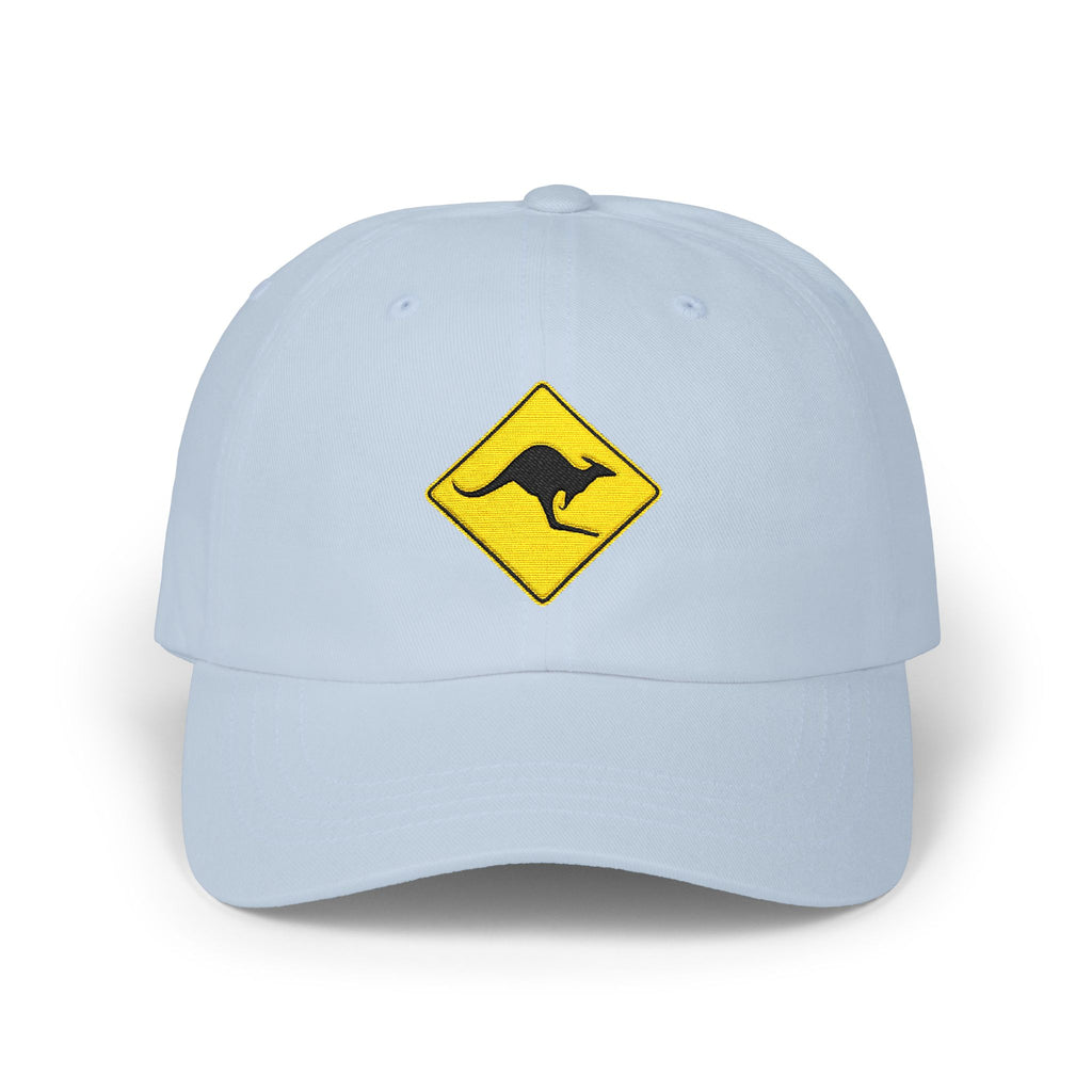 Dad Cap — Kangaroo Road Sign Embroidered Hat