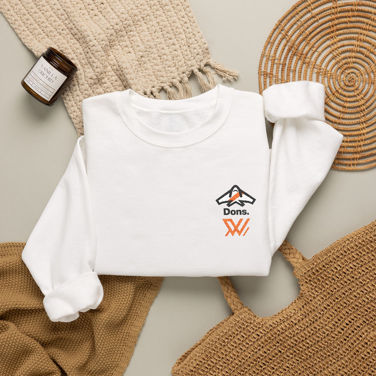 W Bombers Crewneck Sweatshirt - Minimal Mountain Logo “Done” Graphic