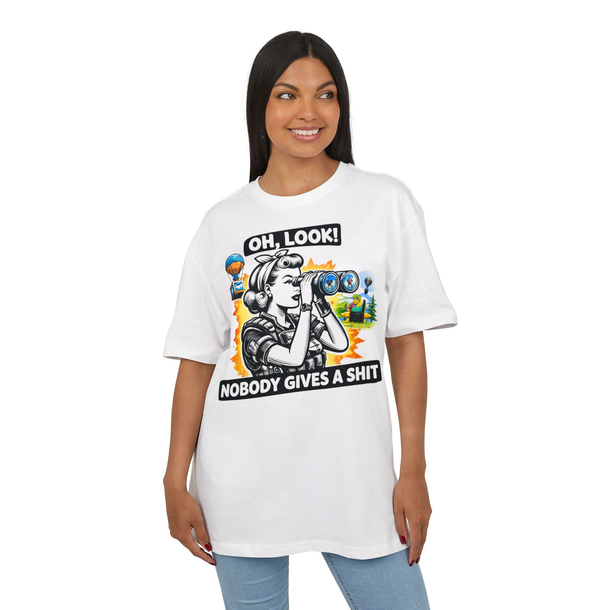 ‘Oh look nobody gives a shit’- Oversized Tshirt