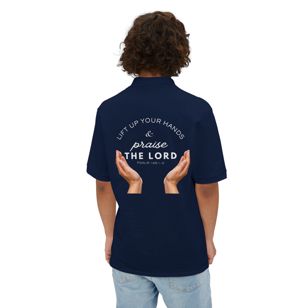Praise The Lord Polo ( White font ) —  Men's Christian Worship Polo Shirt
