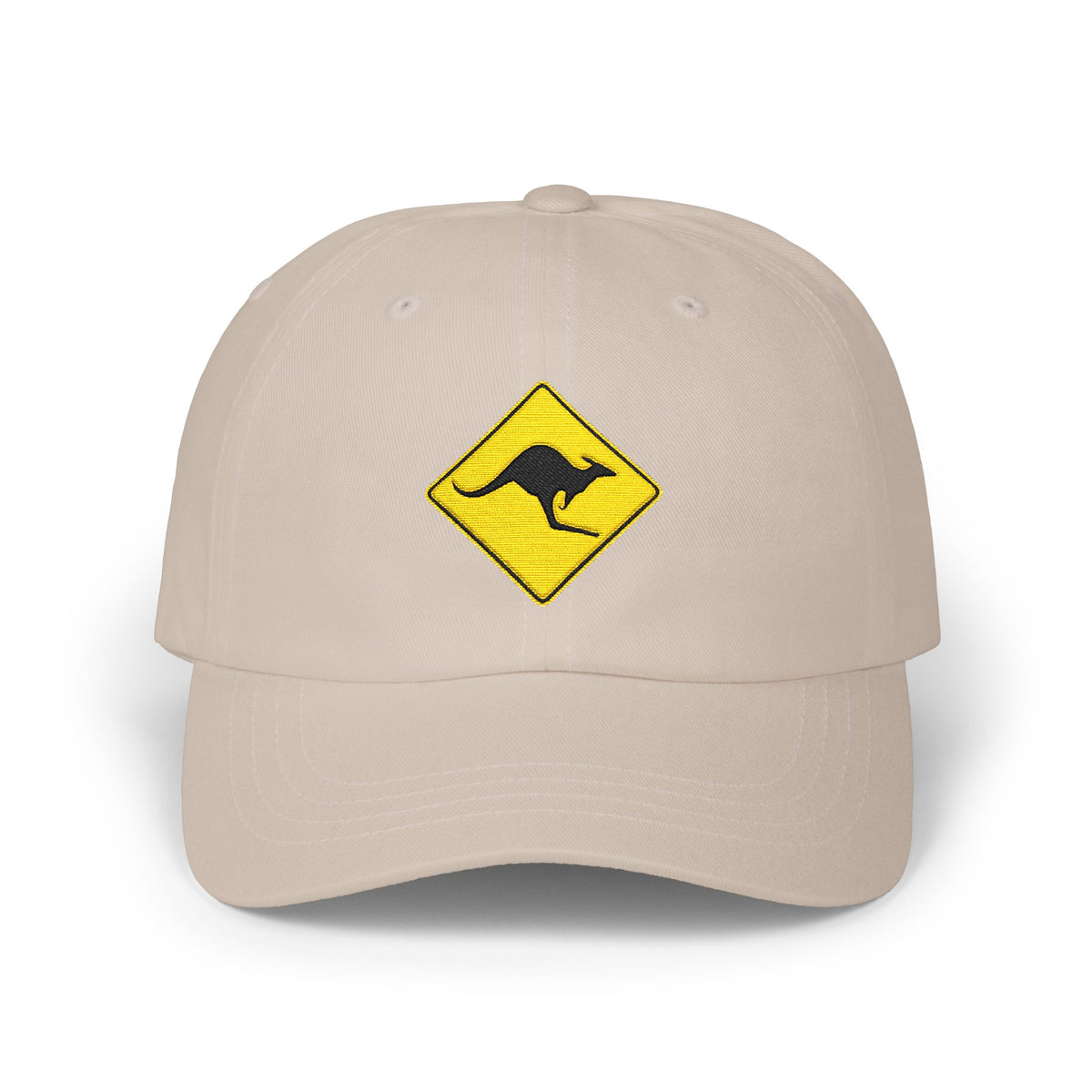 Dad Cap — Kangaroo Road Sign Embroidered Hat