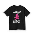 Ninja Girl Kids T‑Shirt — Pink Ninja Graphic Tee for Girls