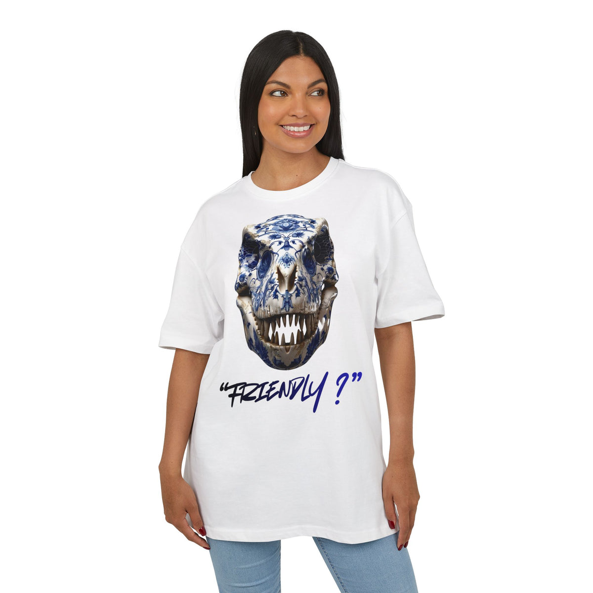 ‘Friendly?’- Oversized Tshirt