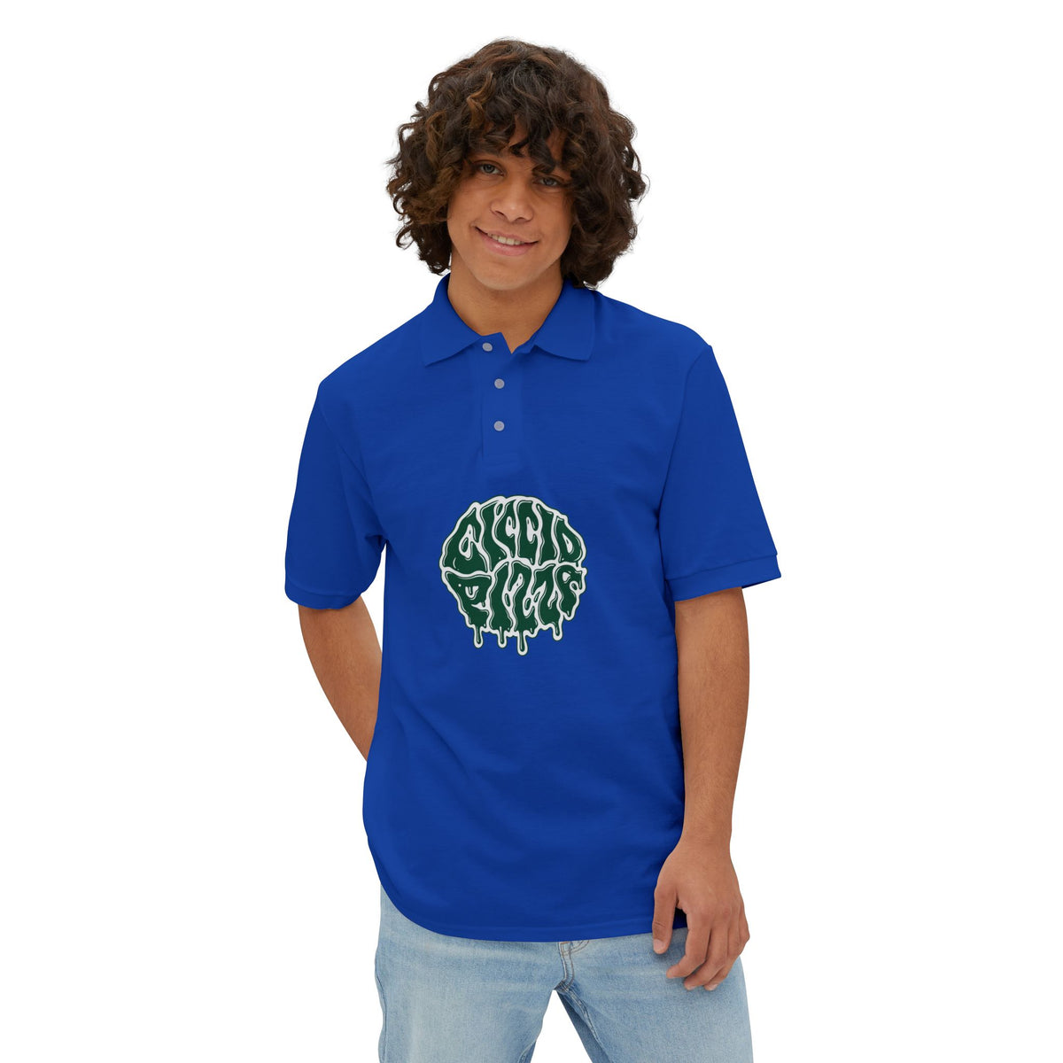 Ciccio Pizza 2 Drip Logo Polo — Men's Short-Sleeve Collared Shirt