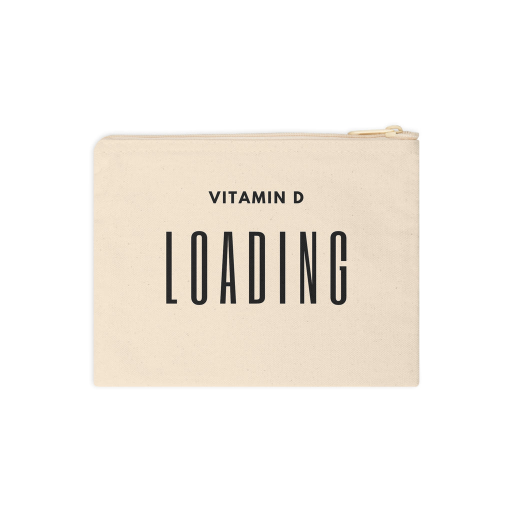 Accessory Pouch — "Vitamin D Loading" Canvas Zipper Pouch