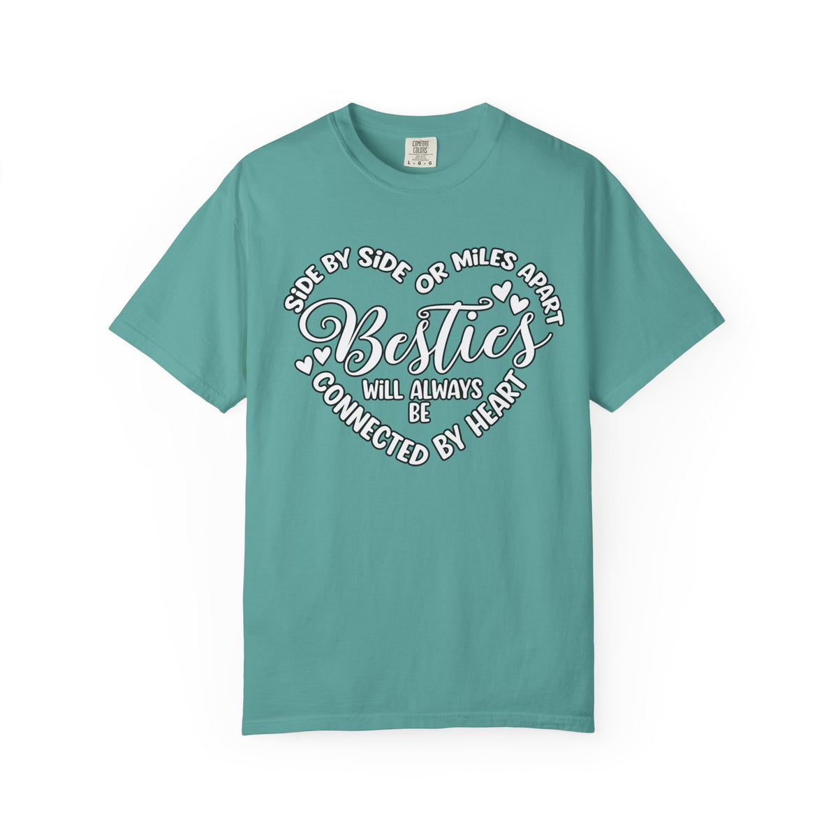 Besties Will Always Be Connected by Heart T-Shirt