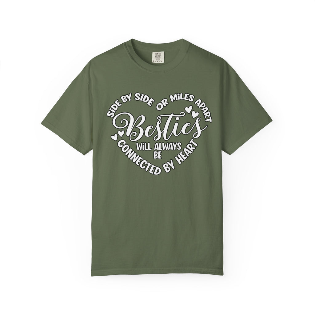 Besties Will Always Be Connected by Heart T-Shirt