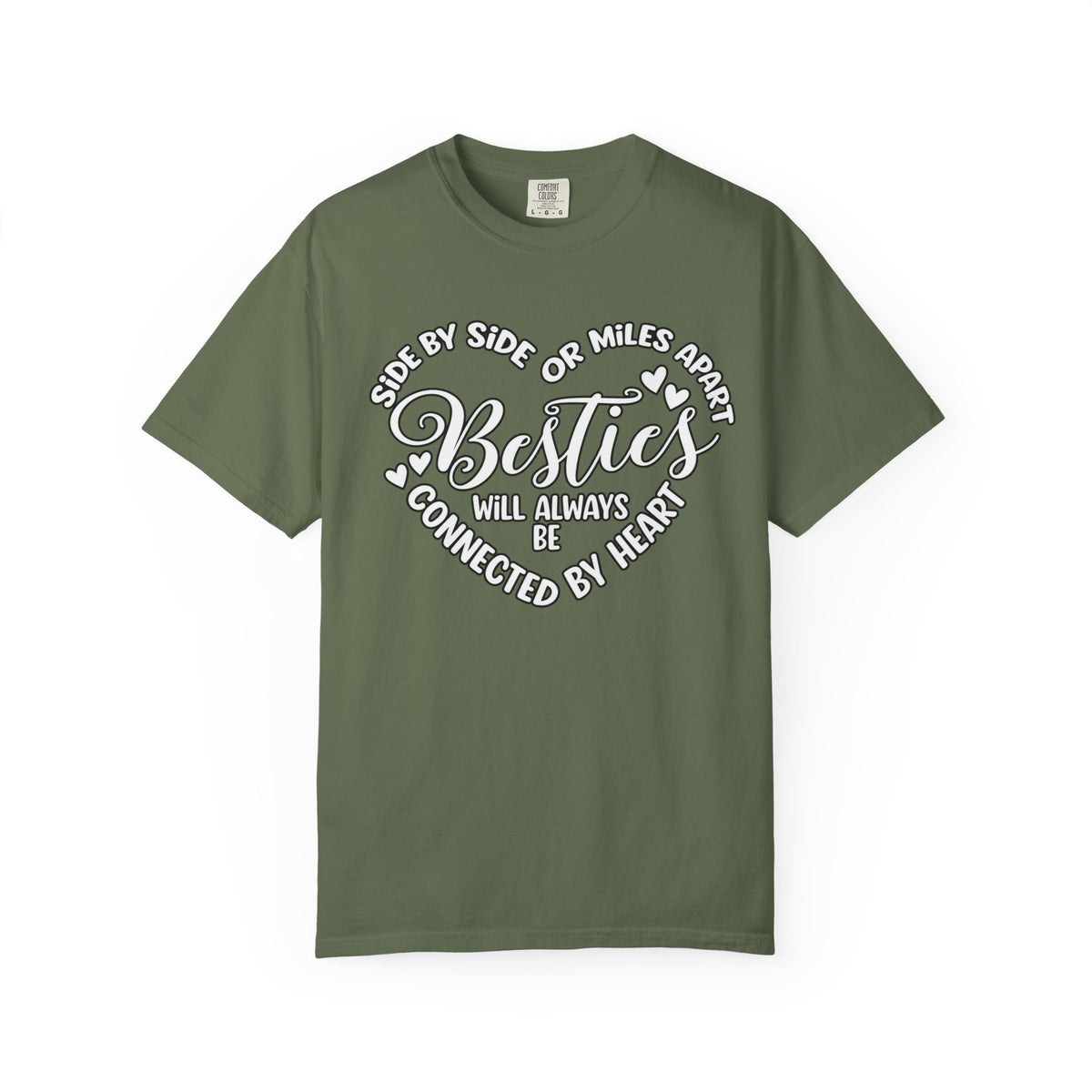 Besties Will Always Be Connected by Heart T-Shirt