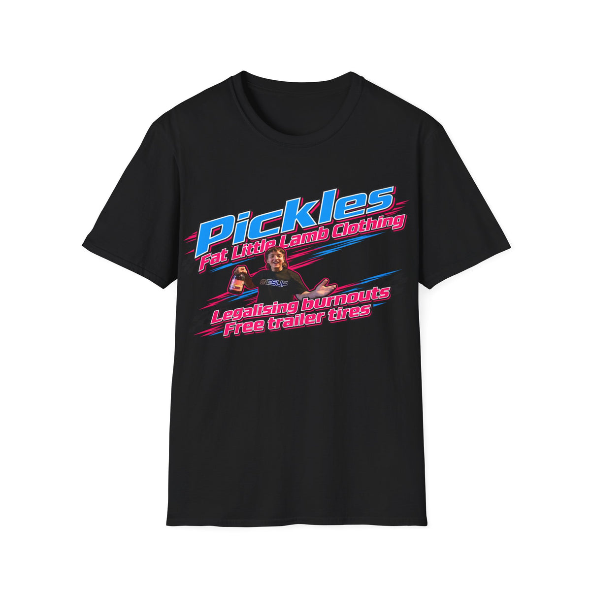 Pickles T-Shirt — "Pickles for Prime Minister" Retro Neon Political Humor Tee